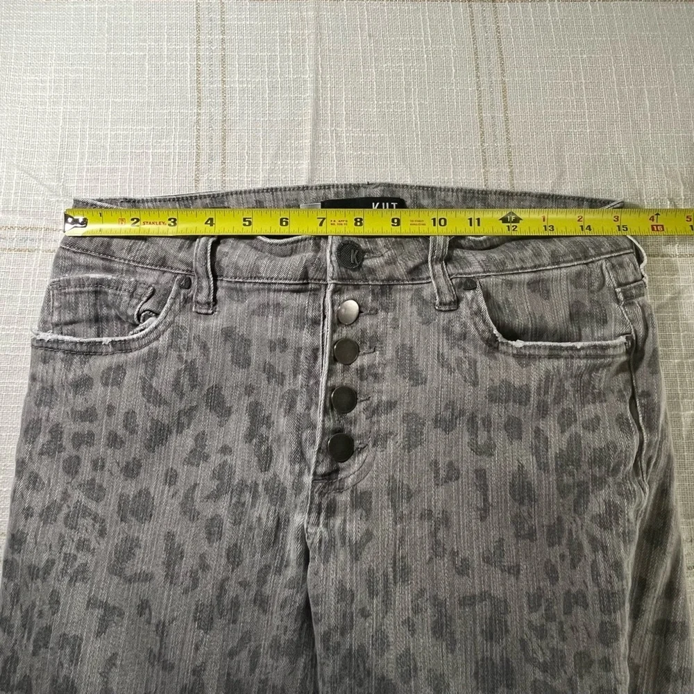 Kut from the Kloth Animal Print Skinny Woman’s Jeans Cotton Blend  Size 8 - Picture 5 of 12